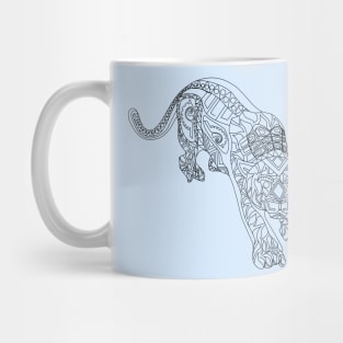 Wild cougar cat in pattern ecopop Mug